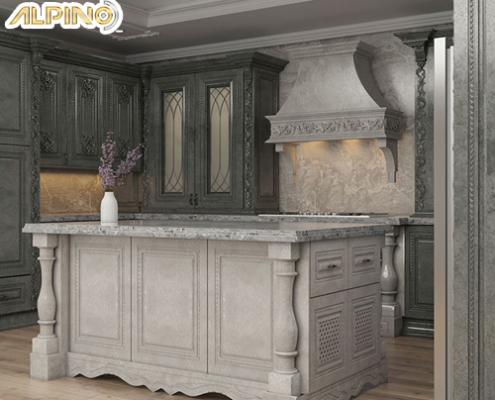 کابینت کلاسیک طوسی